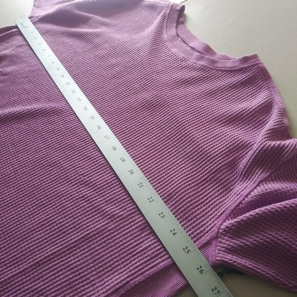 Terra & Sky women's size 1X violet waffle knit sweater - Picture 7 of 15